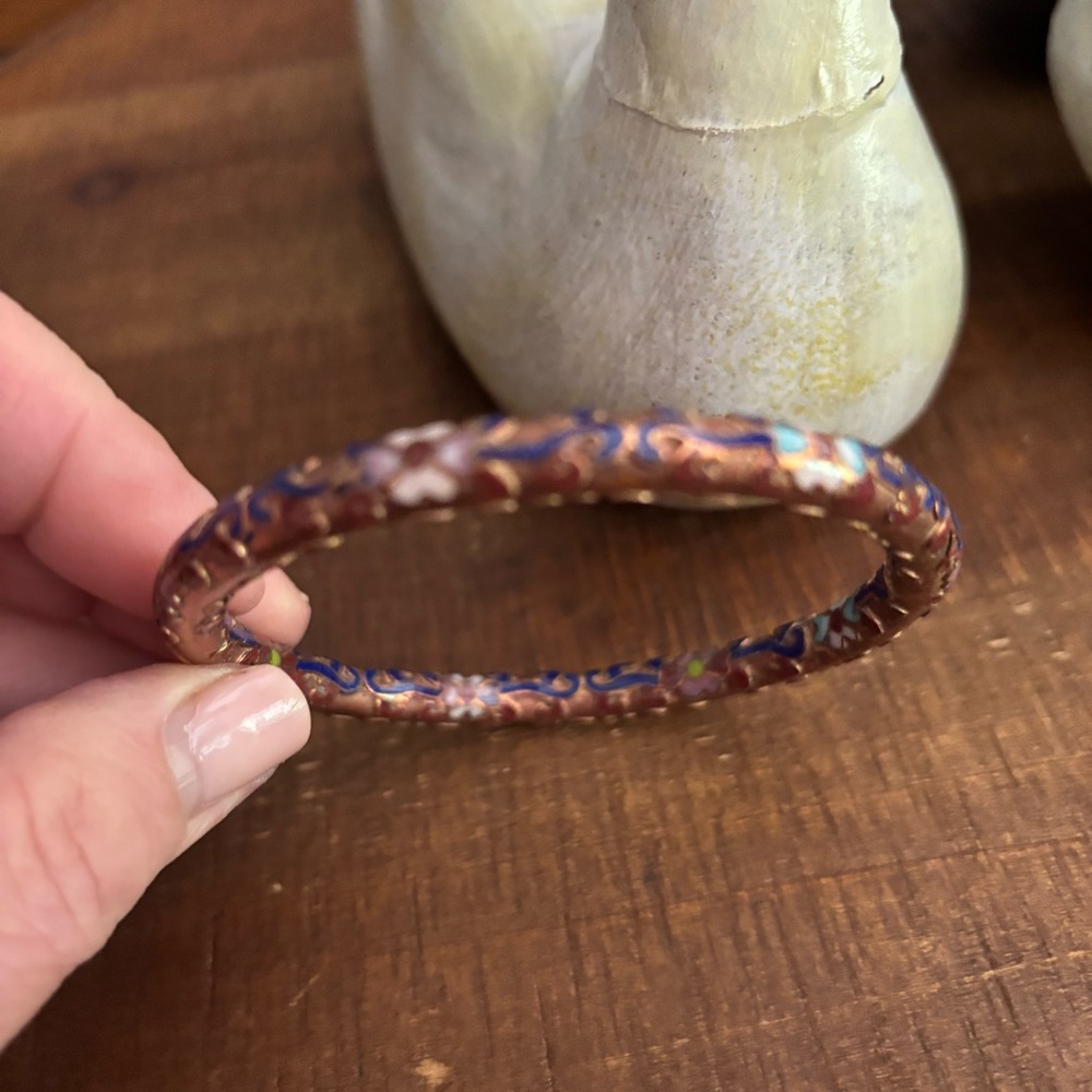 Enamel Floral Bangle